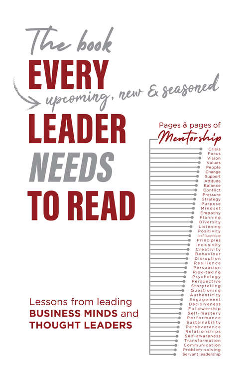 Book cover of The Book Every Leader Needs To Read: Pages & Pages of Mentorship