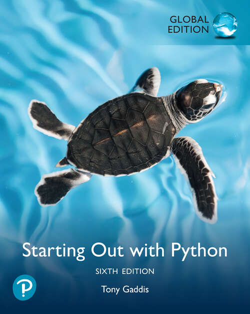 Book cover of Starting Out with Python, Global Edition -- (International eBook)