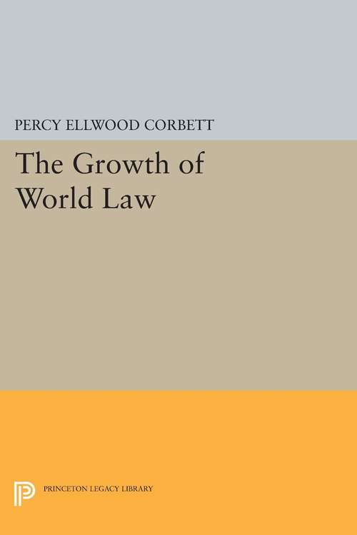 Book cover of The Growth of World Law
