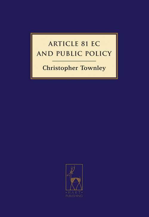 Book cover of Article 81 EC and Public Policy