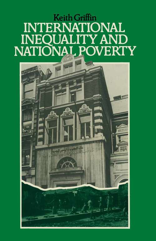 Book cover of International Inequality and National Poverty (1st ed. 1978)