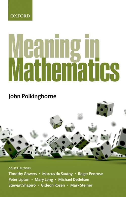Book cover of Meaning in Mathematics
