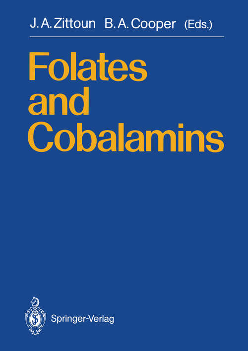 Book cover of Folates and Cobalamins (1989)