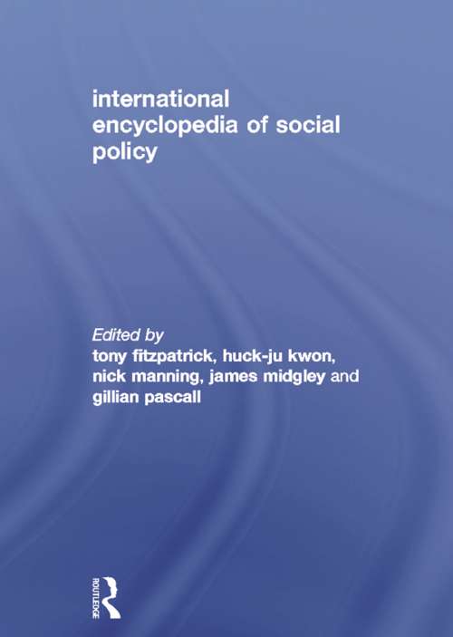 Book cover of International Encyclopedia of Social Policy