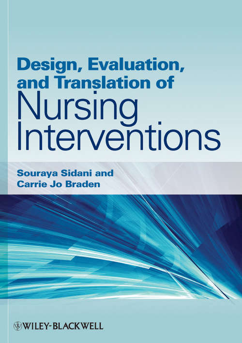 Book cover of Design, Evaluation, and Translation of Nursing Interventions