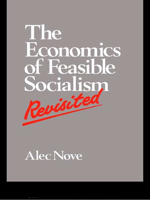 Book cover of The Economics of Feasible Socialism Revisited (2)