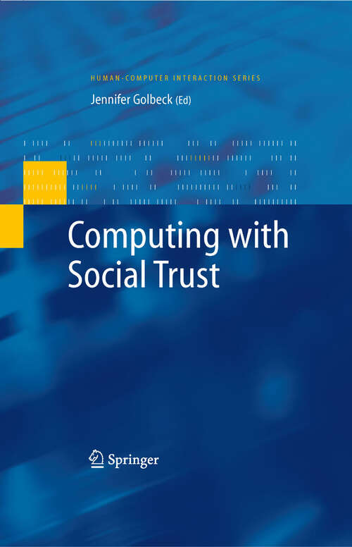 Book cover of Computing with Social Trust (2009) (Human–Computer Interaction Series)