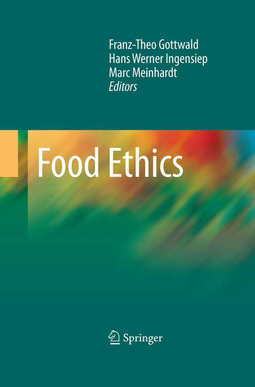 Book cover of Food Ethics (2010)