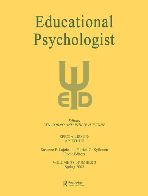 Book cover of Aptitude: A Special Issue of Educational Psychologist