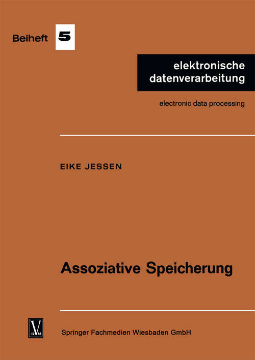 Book cover of Assoziative Speicherung (1965) (elektronische datenverarbeitung)