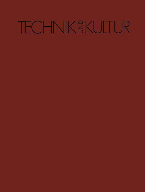 Book cover of Technik und Kultur: Gesamtregister (1995) (VDI-Buch)