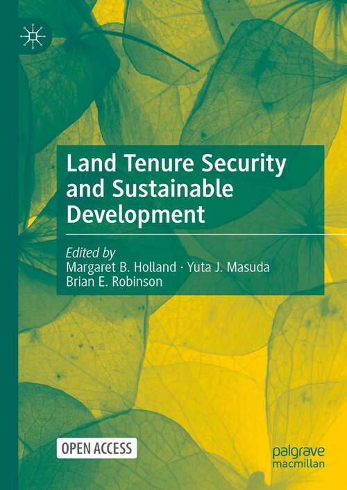 Book cover of Land Tenure Security and Sustainable Development (1st ed. 2022)