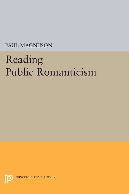 Book cover of Reading Public Romanticism