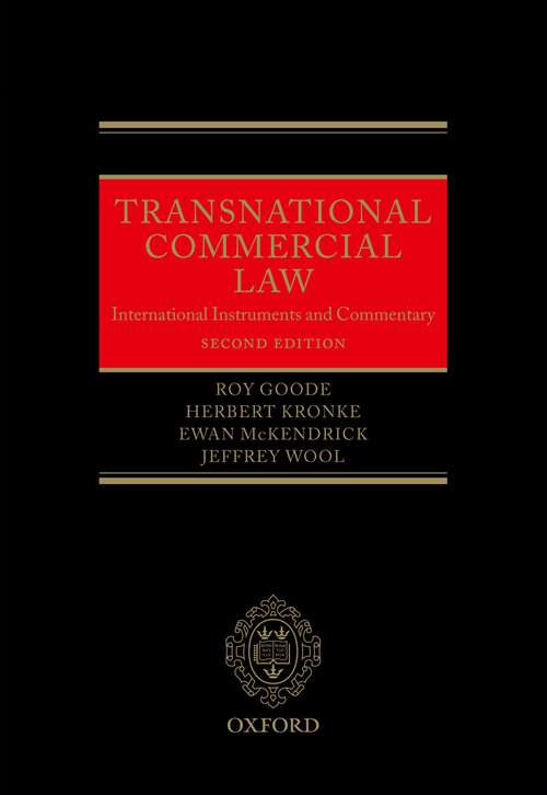 Book cover of Transnational Commercial Law: International Instruments and Commentary