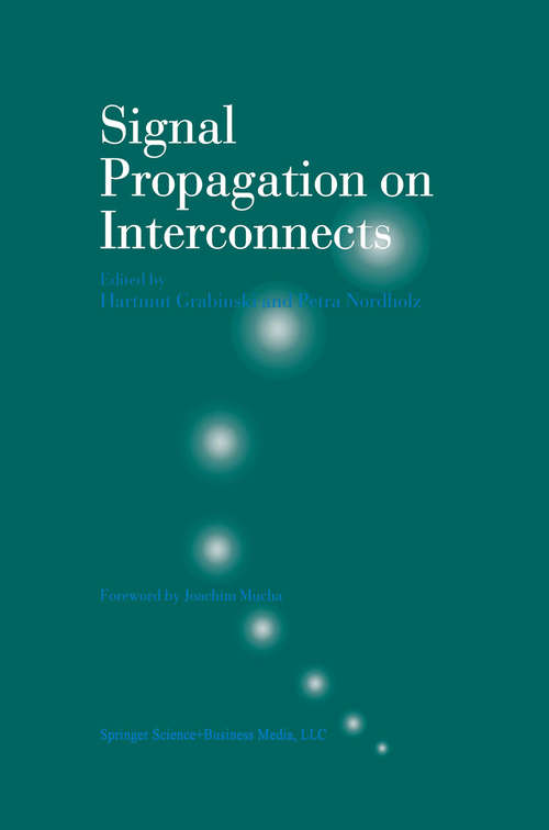 Book cover of Signal Propagation on Interconnects (1998)