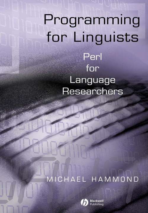 Book cover of Programming for Linguists: Perl for Language Researchers