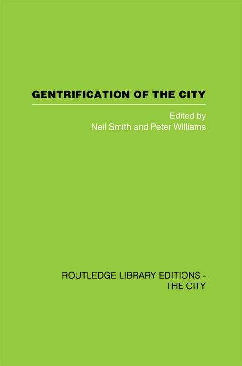 Book cover of Gentrification Of The City