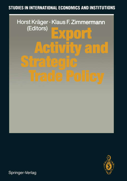 Book cover of Export Activity and Strategic Trade Policy (1992) (Studies in International Economics and Institutions)