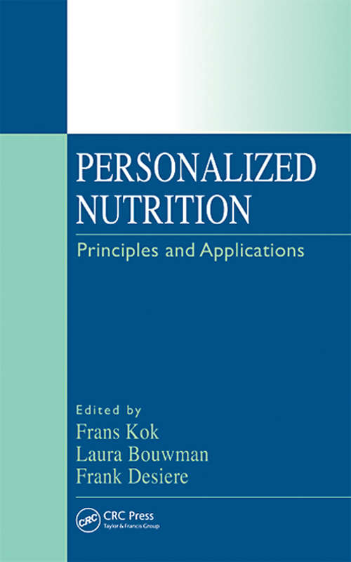 Book cover of Personalized Nutrition: Principles and Applications