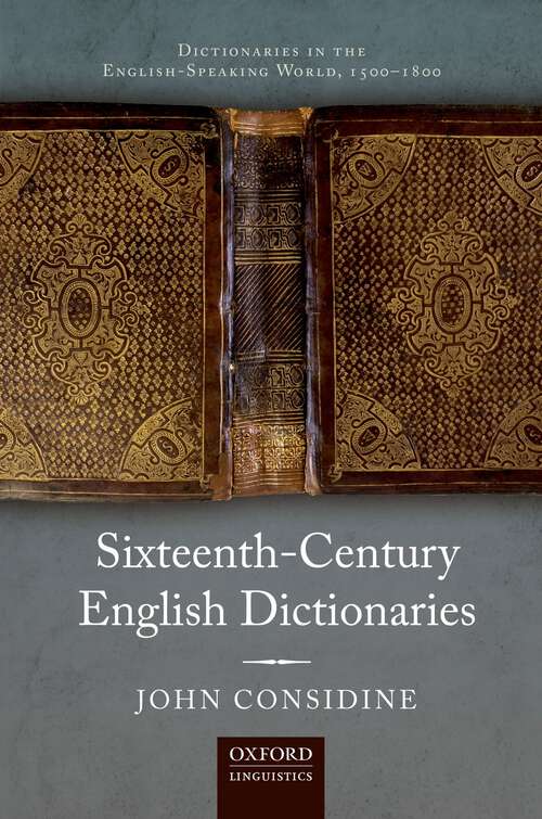 Book cover of Sixteenth-Century English Dictionaries