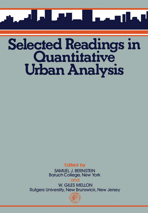 Book cover of Selected Readings in Quantitative Urban Analysis