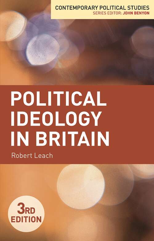 Book cover of Political Ideology in Britain (Contemporary Political Studies)