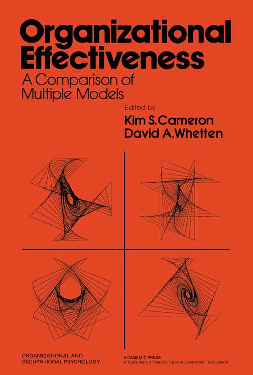 Book cover of Organizational Effectiveness: A Comparison of Multiple Models