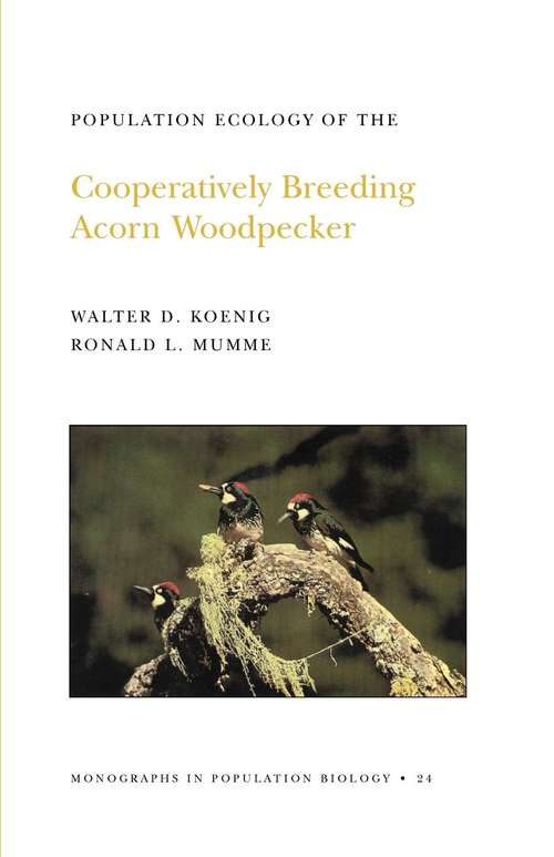 Book cover of Population Ecology of the Cooperatively Breeding Acorn Woodpecker. (MPB-24), Volume 24