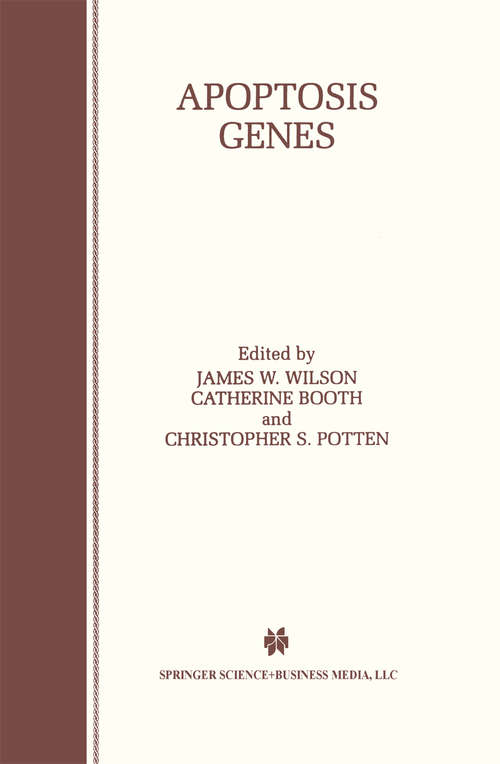 Book cover of Apoptosis Genes (1998)