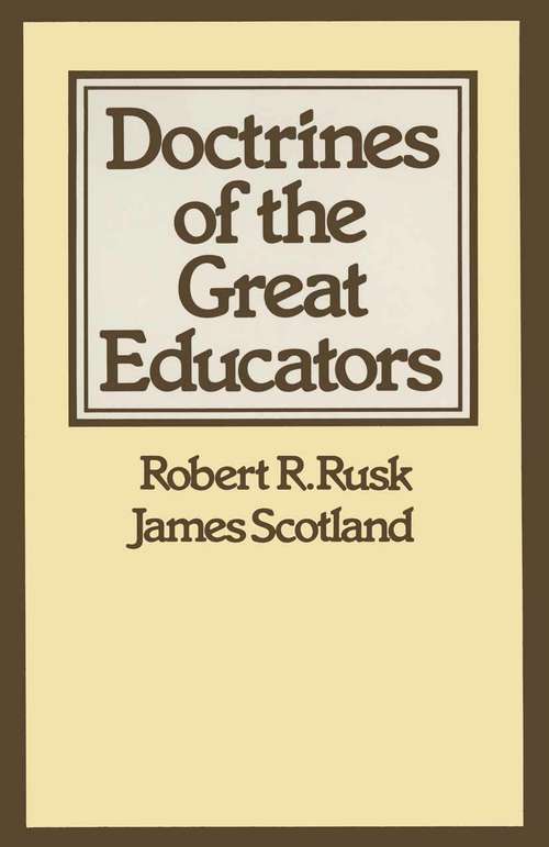 Book cover of Doctrines of the Great Educators: (pdf) (5th ed. 1979)