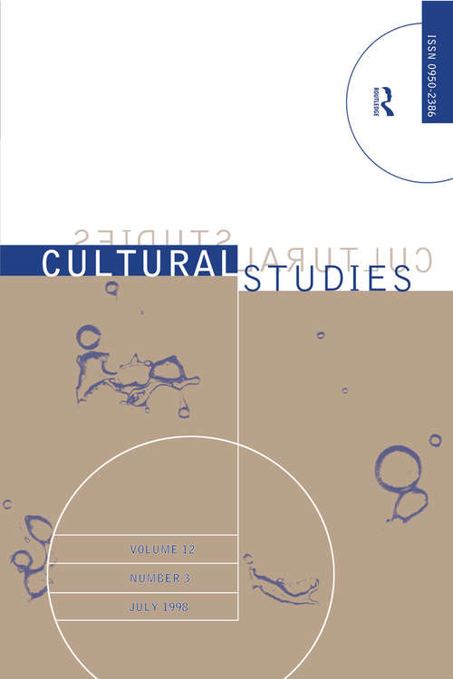 Book cover of Science, Technology and Culture: Cultural Studies Volume 12 Issue 3