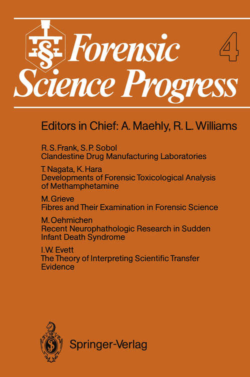 Book cover of Forensic Science Progress (1990) (Forensic Science Progress #4)