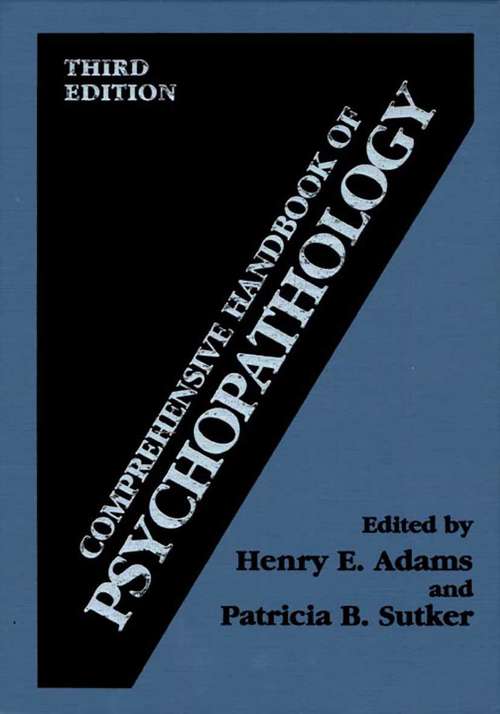 Book cover of Comprehensive Handbook of Psychopathology (3rd ed. 2004)