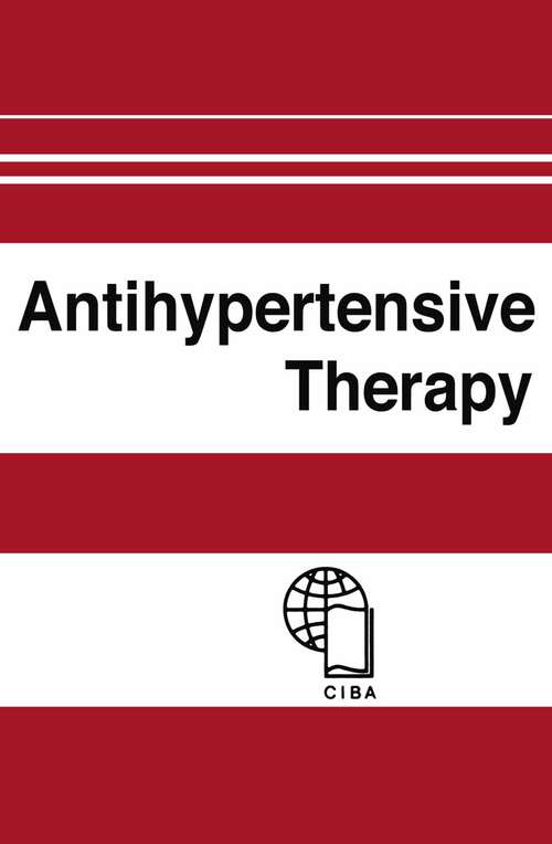 Book cover of Antihypertensive Therapy: Principles and Practice an International Symposium (1966)