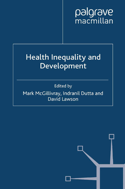 Book cover of Health Inequality and Development (2011) (Studies in Development Economics and Policy)