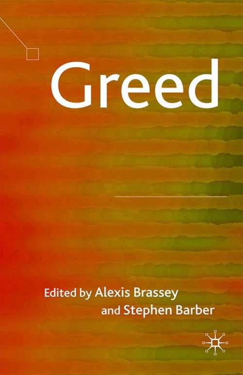 Book cover of Greed (2009)