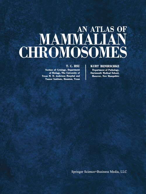 Book cover of An Atlas of Mammalian Chromosomes: Volume 4 (pdf) (1970)