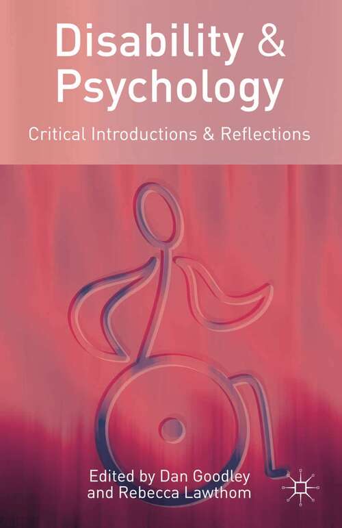 Book cover of Disability and Psychology: Critical Introductions and Reflections