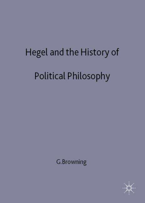 Book cover of Hegel and the History of Political Philosophy (PDF)