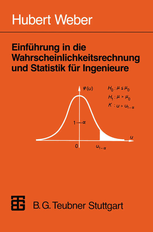 Book cover of Einführung in die Wahrscheinlichkeitsrechnung und Statistik für Ingenieure (3. Aufl. 1992)