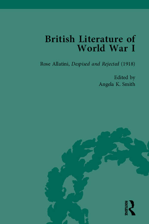 Book cover of British Literature of World War I, Volume 4