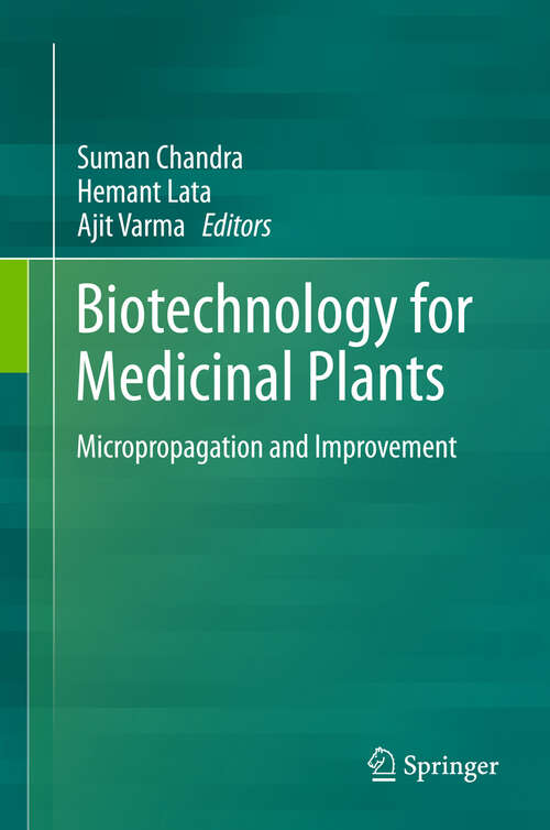 Book cover of Biotechnology for Medicinal Plants: Micropropagation and Improvement (2013)