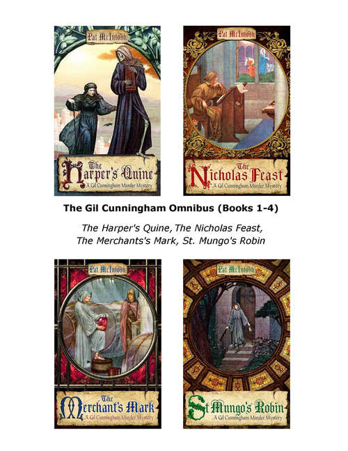 Book cover of The Gil Cunningham Omnibus: The Harper's Quine, The Nicholas Feast, The Merchants's Mark, St. Mungo's Robin (Gil Cunningham #19)