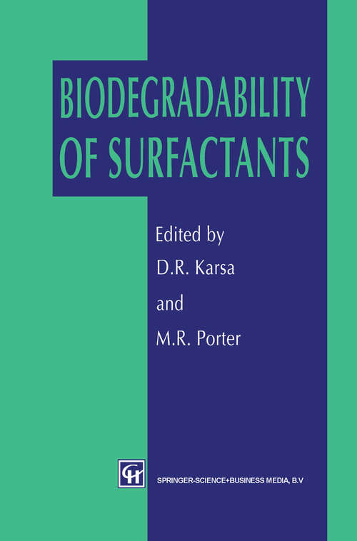 Book cover of Biodegradability of Surfactants (1995)