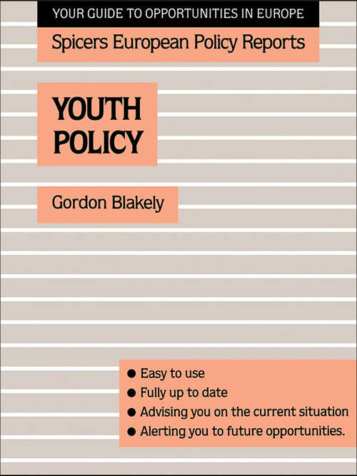 Book cover of Youth Policy