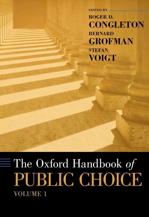 Book cover of The Oxford Handbook of Public Choice, Volume 1 (Oxford Handbooks)