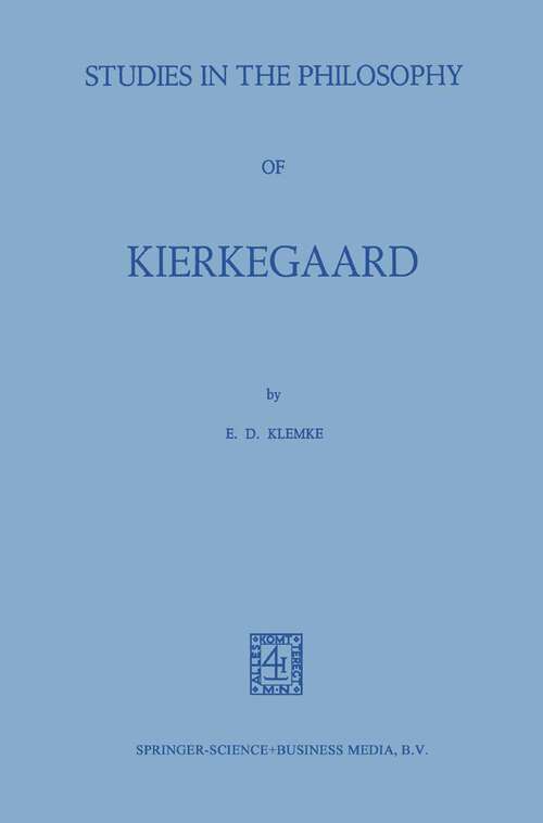 Book cover of Studies in the Philosophy of Kierkegaard (1976)