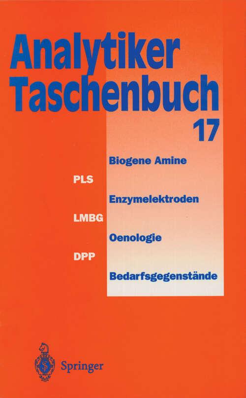 Book cover of Analytiker-Taschenbuch (1998) (Analytiker-Taschenbuch #17)