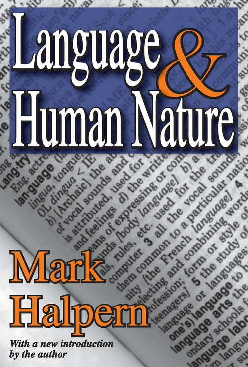 Book cover of Language and Human Nature