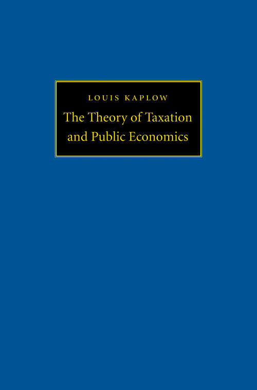 Book cover of The Theory of Taxation and Public Economics